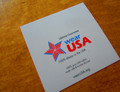 1.5"x1.5" printed nylon logo care label. Ships in 24 hours fully customized.
