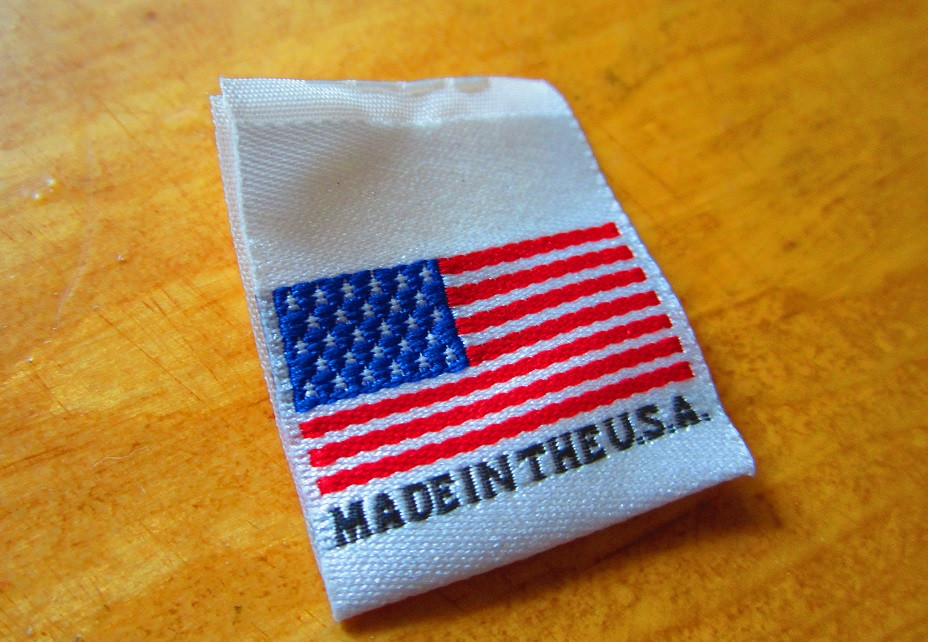 Made in USA Woven Label  American Woven Label  Sewing Label Damask Tag  End Fold