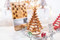 Christmas Tree Kit. Miniature Wooden desktop tree. 3D puzzle for the home or office.