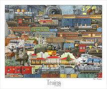 PP Trains Poster 21x16