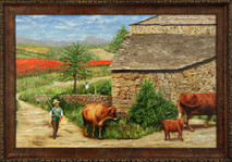 Inslee, George - "Changing Pastures" framed