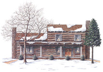 PP Buchanan Log Home - Winter