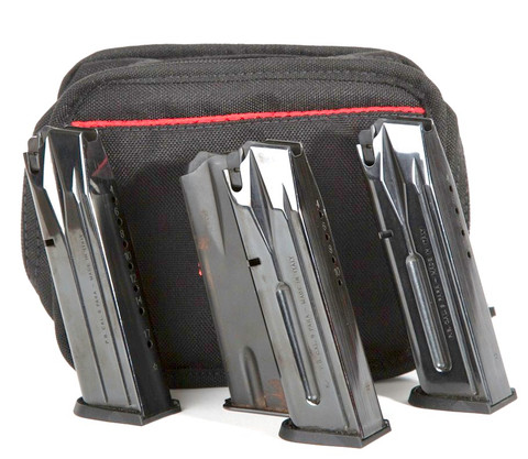 The Grizzly Rimfire will hold six pistol magazines