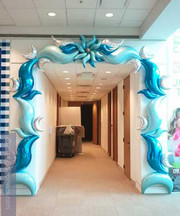 Mylar Crescent Shapes Arch