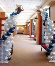 Spiral Column with Mylar Topper Balloons
