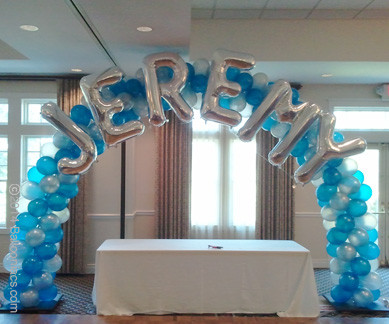 letter balloon arch