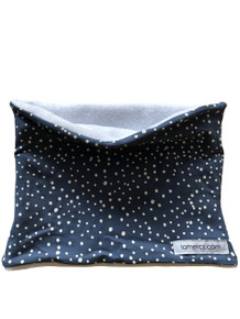 Polka dot navy neck warmer