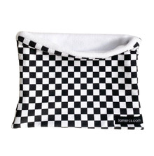checkered  flag neck warmer