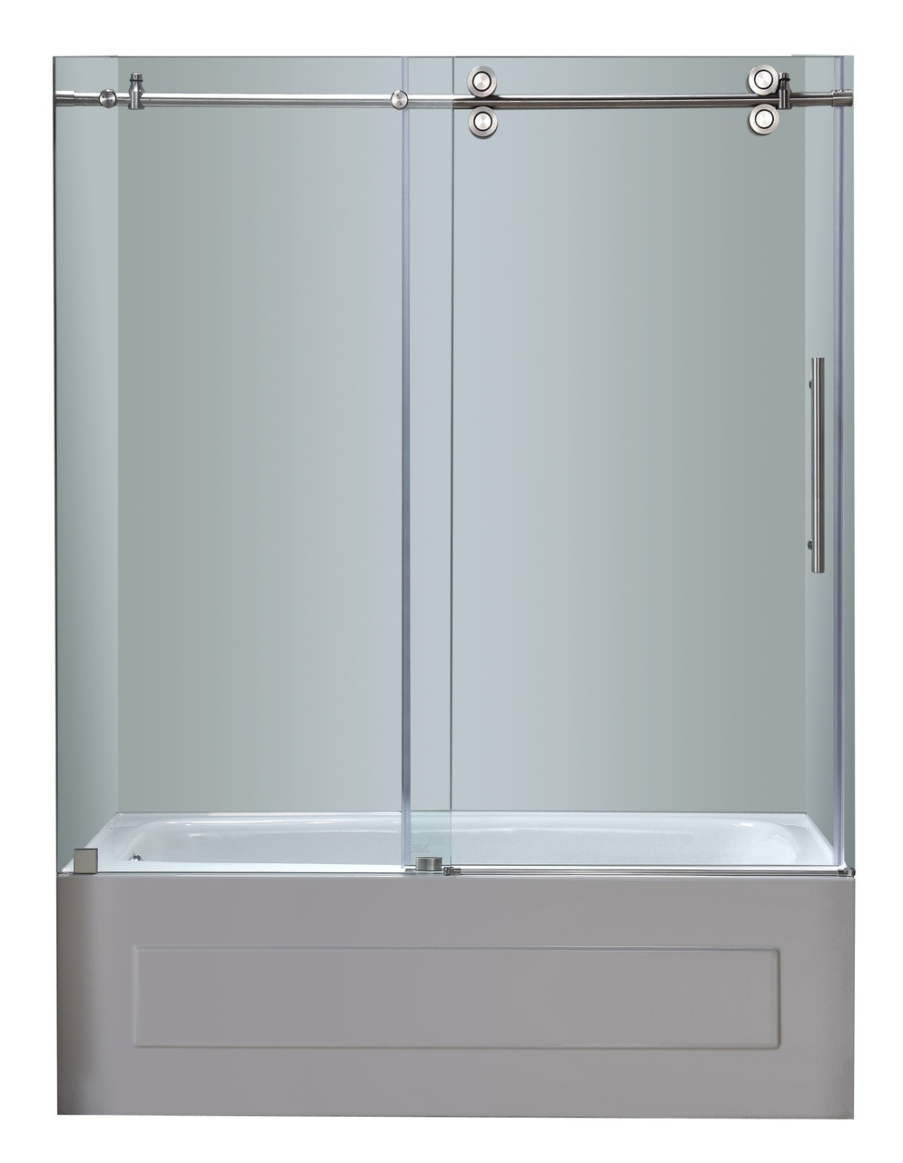 Tdr978 Langham 60 Frameless Sliding Tub Height Shower Door