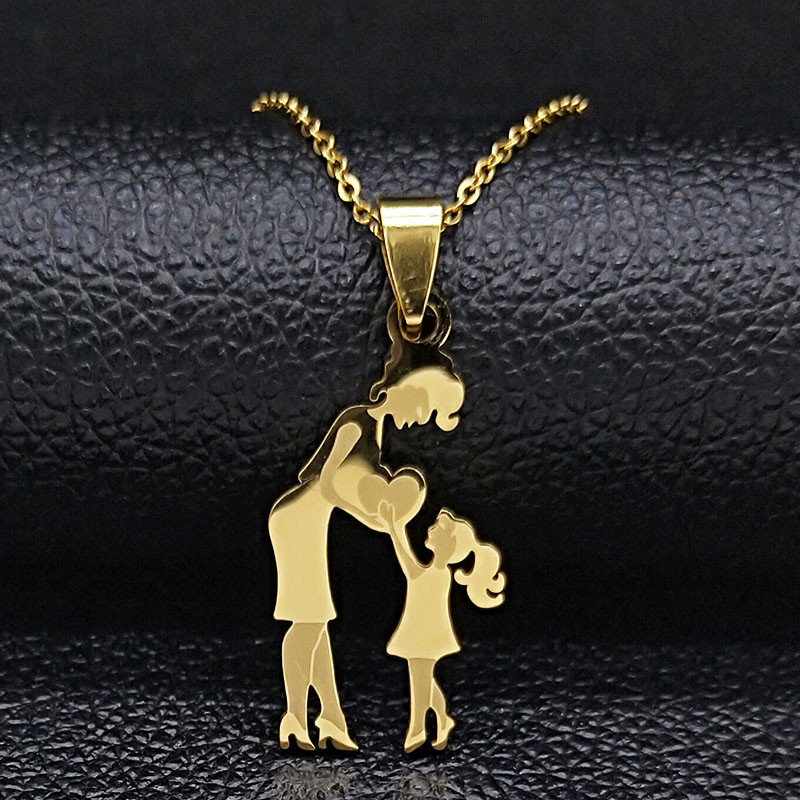 Mom & Daughter Heart Gold Necklace - DOLLY DAMES