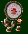 10 Piece Miniature Christmas Tea Set