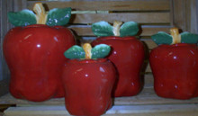 10" High Red Apple Canister Set