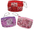 Sequined Coin Purse Key Ring