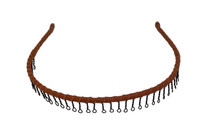 Headband - Tan Leather Wrapped Man-Band/Unisex  