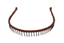 Headband - Rust  Leather Wrapped Man-Band/Unisex 