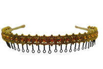 Headband - Gold with Stone Jewelry-Band