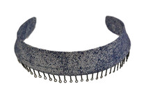 Headband - Versatile Blue & Silver Cotton