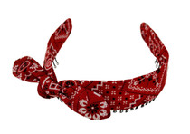 Headband - Red Bandana Faux Tied