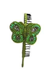 Headband - Butterfly in Lime Green