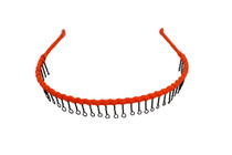 Headband - Orange Satin Ribbon Wrapped