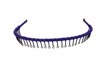Headband - Dark Purple Satin Ribbon Wrapped