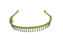 Headband - Lime Green Satin Ribbon Wrapped