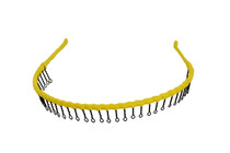 Headband - Yellow Satin Ribbon Wrapped