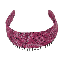 Headband - Scarf Pink Bandana  Cloth 2" Wide