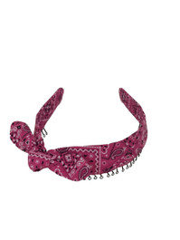Headband - Pink Bandana Faux Tied