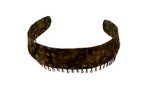 Headband - Shades of Brown and Gold Leaf Pattern