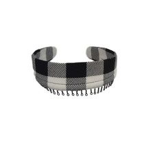 Headband - Black and White Buffalo Plaid