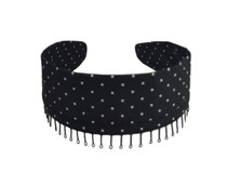 Headband - Black with White Polka Dots Scarf