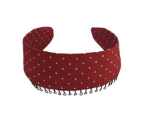 Headband - Red with White Polka Dot Scarf