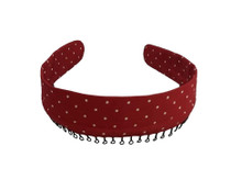 Headband - Red with White Polka Dot