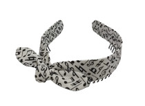 Headband - Music In The H"air Bow "Faux Tie"