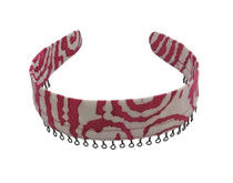 Headband - Tie Dye Pattern in White and Pink