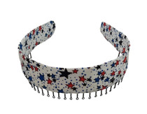 Headband - Stars in Red and Blue on White