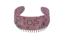 Headband - Light Pink Bandana Scarf (2" Wide Cloth)