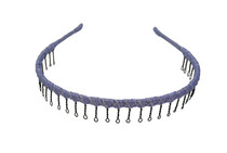 Headband - Light Purple Ribbon Wrap Glistening With Silver