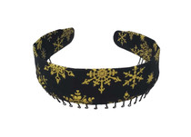 Headband - Golden Snowflakes 