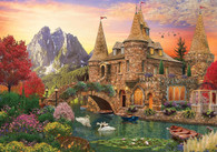 Castle with Swans - Premium Diamond Painting - Square - 50x70 - Free Shipping