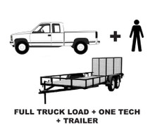 JUNK REMOVAL UP TO FULL TRUCK LOAD AND TRAILER AND 1 TECH