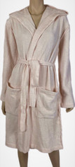 Barefoot Dreams Cozy Lite Hooded Short Robe Pale Pink XLarge Sale