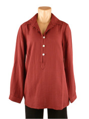 Fridaze Linen Shirt in Berry Burgundy    Sale