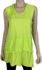 Florida Lime Sleeveless Journey Tunic Top by Neon Buddha XLarge