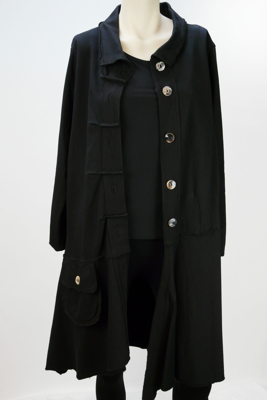 CMC Color Me Cotton Alissa Coat/Jacket in Black $88.00 | Arabella