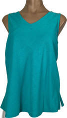 Turquoise Tencel Sleeveless Tessa Top by Tianello Small