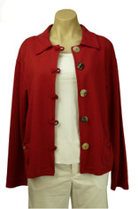 Color Me Cotton CMC Jen Jacket in Berry Red Clearance 