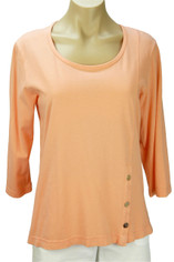 Color Me Cotton CMC Supima Jersey Tenley Top in Light Coral Sale