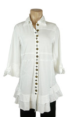 White Boardwalk Cotton Tunic Top/cover-up by Neon Buddha   Small